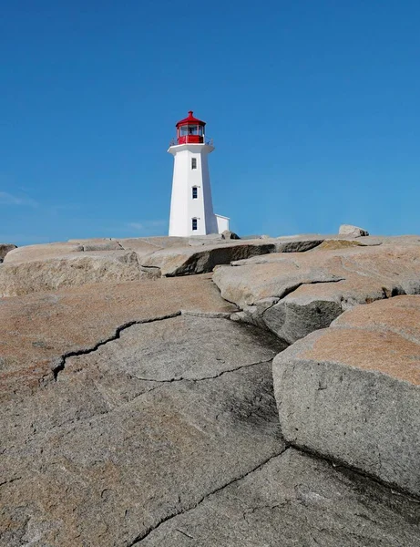 Lighthouse Top Rocky Outcropping Stock Picture