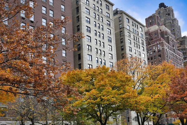 Starsze Budynki Mieszkalne Riverside Drive Górnej Zachodniej Części Manhattanu — Zdjęcie stockowe