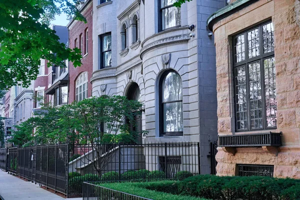 Calle Residencial Urbana Con Casas Adosadas Del Siglo Xix — Foto de Stock