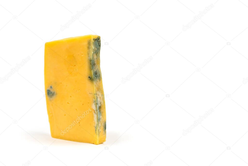 A piece of rotten cheese covered with mold. Not suitable for cooking.