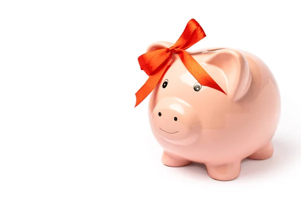 Money Financial Planning Personal Finances Concept Theme Pink Piggy Bank — Stock Photo, Image