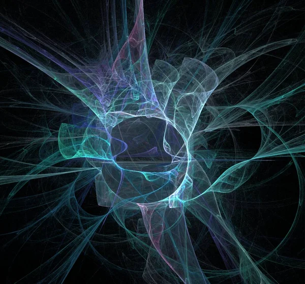 Ηλεκτρικός Χώρος Λαμπερό Μπλε Αστέρι Κύματα Φωτός — Διανυσματικό Αρχείο