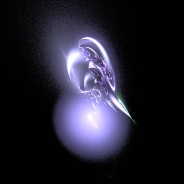 黑色背景 图形上圆形光滑抽象淡紫色元素 — 图库矢量图片