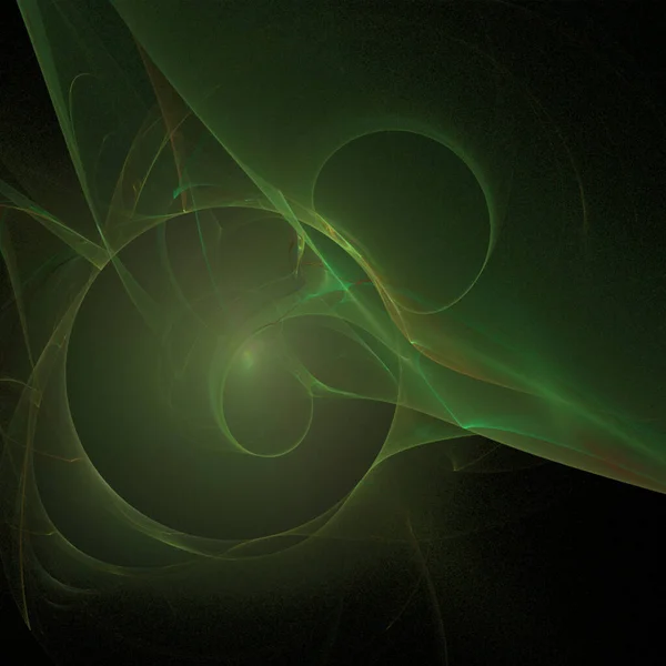 Heller Abstrakter Linearer Hintergrund Grüne Digitale Zeichnung Auf Schwarz Grafik — Stockvektor