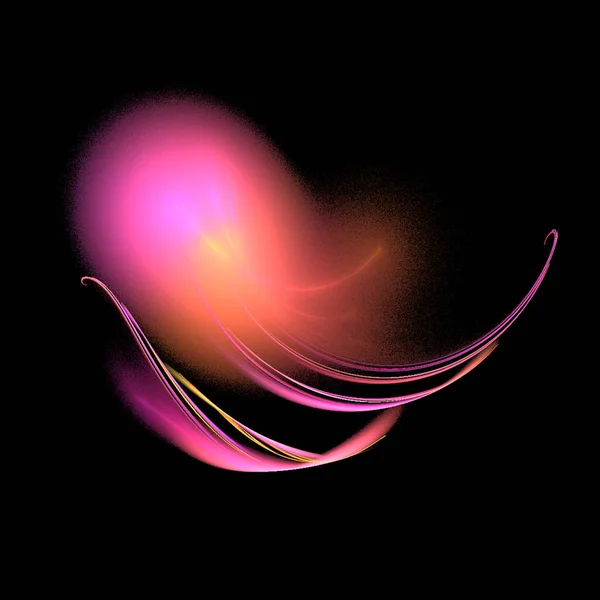 Pink Abstract Element Black Background Digital Graphic Background Modern Design — ストックベクタ