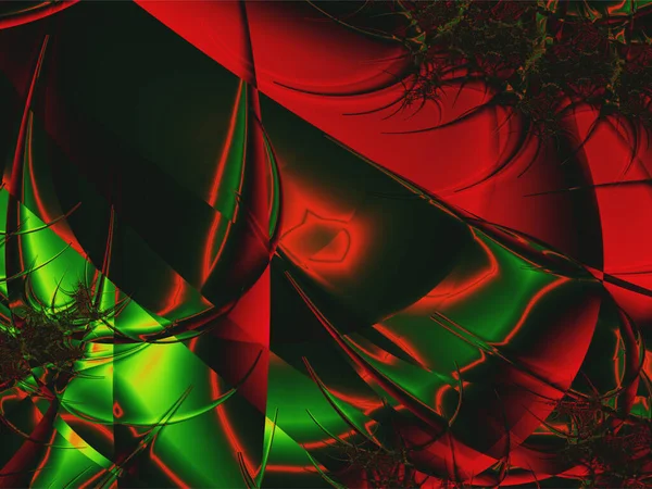 Abstract Bright Green Red Linear Pattern Color Graphics Background Design — 스톡 벡터