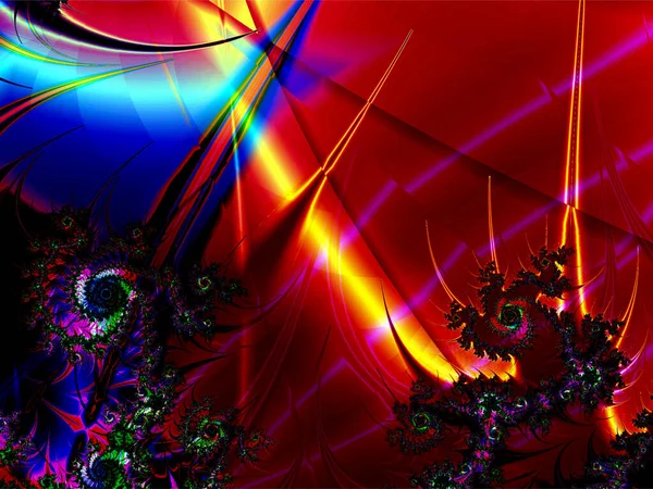Abstract Bright Multicolor Linear Pattern Color Graphics Background Design — Vector de stock