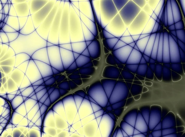 Abstract Blue Yellow Background Lines Swirls Bright Contrast Pattern Design — vektorikuva