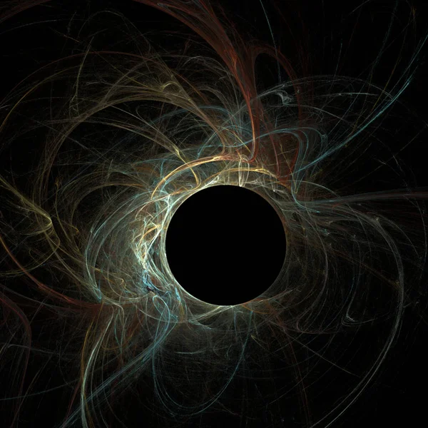 bright graphic color space illustration, star system, rendering, design