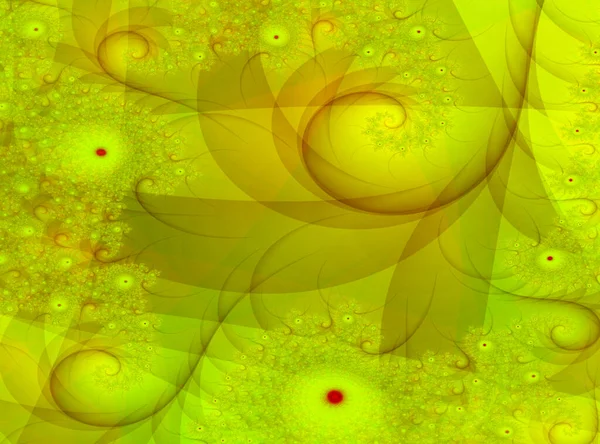 Bright Light Abstract Yellow Green Background Petals Swirls Background Design — Stock fotografie