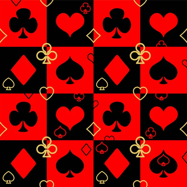 black and red seamless pattern tile with playing cards, texture, design