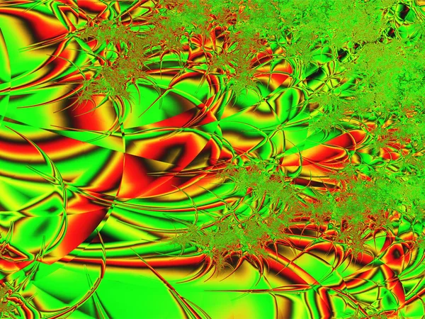 Abstract Green Orange Line Drawing Color Graphics Background Design — Zdjęcie stockowe
