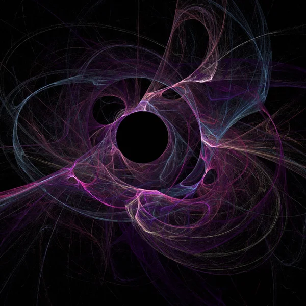 Графічна Чорно Фіолетова Просторова Ілюстрація Зоряна Система Рендеринг Дизайн — стоковий вектор