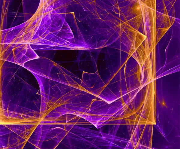 Abstract Background Bright Orange Purple Lines Black Background Neural Network — Archivo Imágenes Vectoriales