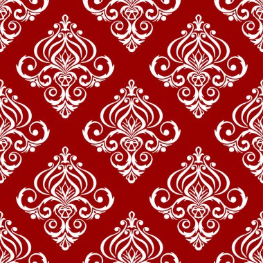 seamless graphic pattern, floral white ornament tile on black background, texture, design