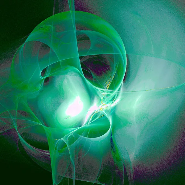 黑色背景上明亮蓝绿色线的抽象背景 神经网络 — 图库矢量图片