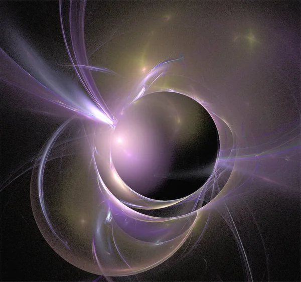 Spațiu Fantezie Ilustrare Sistemului Planetar Violet Fundal Spațiu Întunecat Artă — Vector de stoc