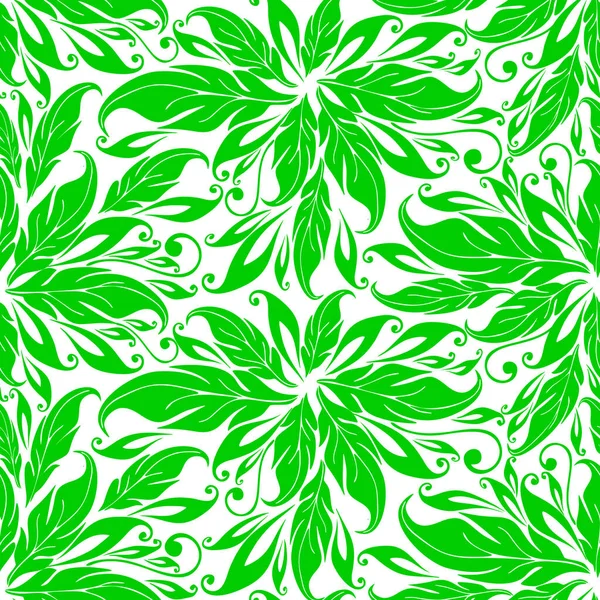 Motif Vert Asymétrique Sans Couture Graphique Sur Fond Blanc Texture — Image vectorielle