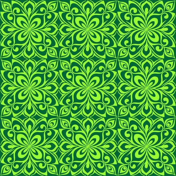 Motif Graphique Sans Couture Tuile Ornement Floral Olive Sur Fond — Image vectorielle