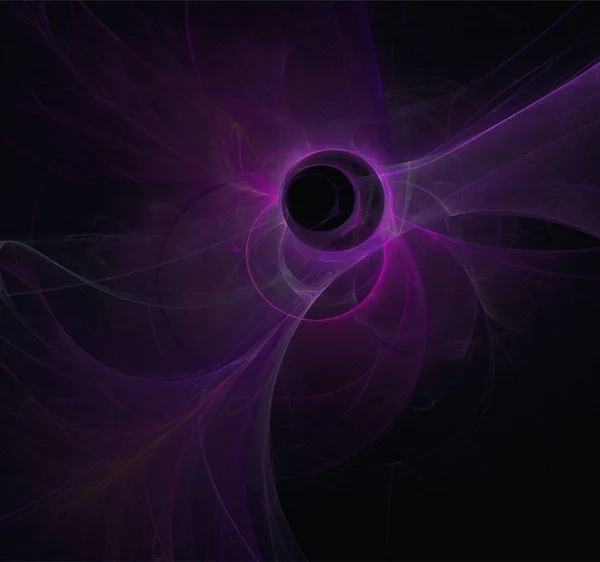 Иллюстрация Фиолетовой Планетарной Системы Темном Космическом Фоне Искусство Дизайн — стоковый вектор