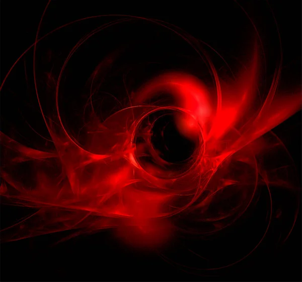 Иллюстрация Космической Фантазии Красной Планетарной Системы Темном Космическом Фоне Искусство — стоковый вектор