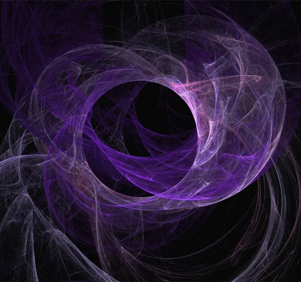 Космічна Фентезі Ілюстрація Фіолетової Планетарної Системи Фоні Темного Простору Мистецтва — стоковий вектор