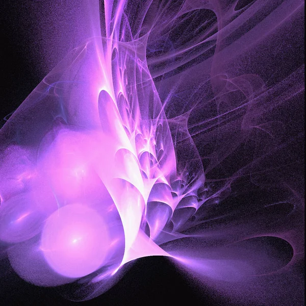 Bright Abstract Background Glowing Weaves Purple Lines Dark Background Design — Vetor de Stock