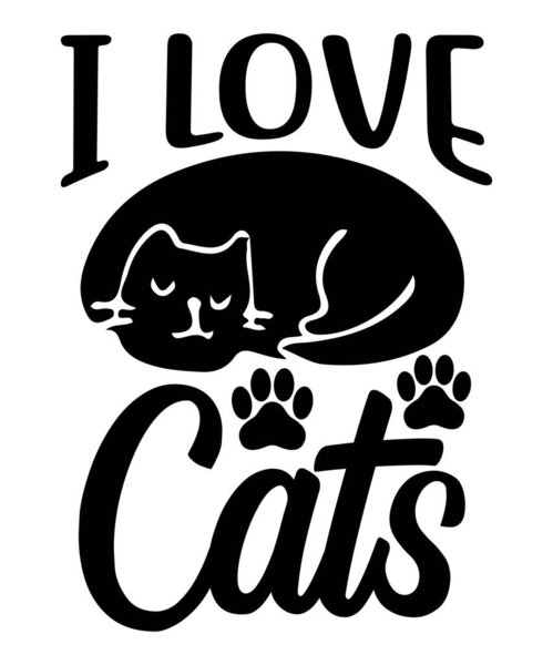Cat T-shirt design vector