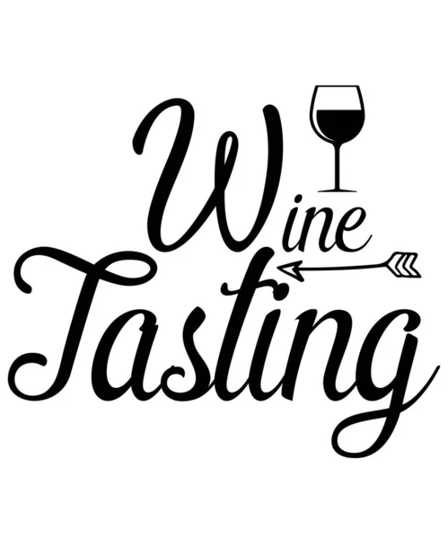 Wine Tasting Shirt Design Vector — Vector de stock