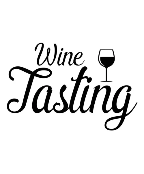 Wine Tasting Shirt Design Vector — Vector de stock