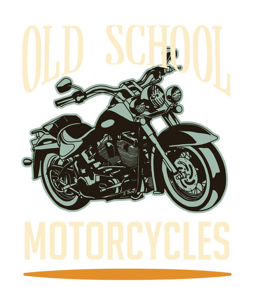 Motorcycle T-shirt design vector