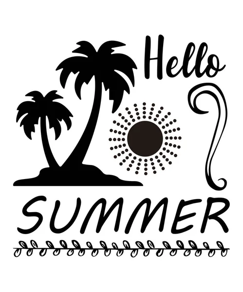 Summer Svg Design Vector — Stockový vektor