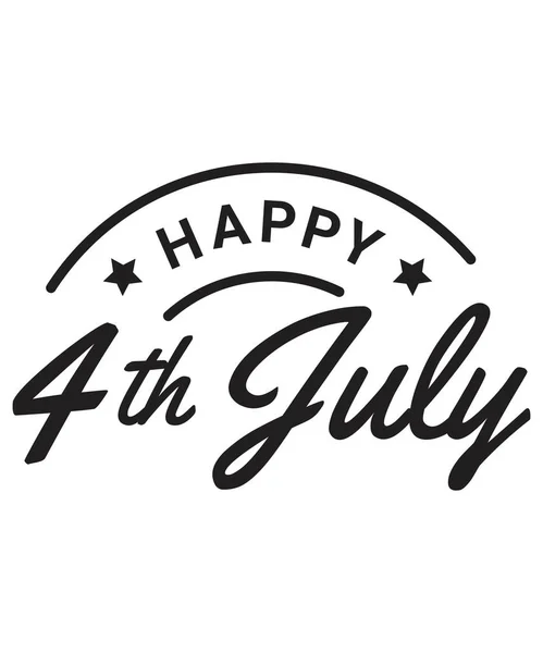 4Th July Svg Design Vector — Vettoriale Stock