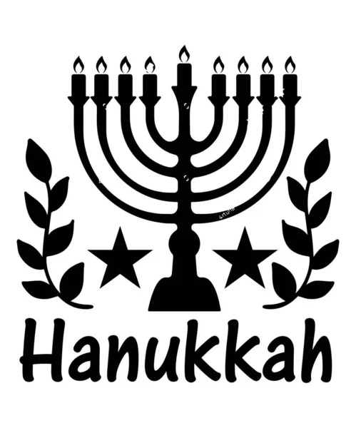 Hanukkah Svg Design Vector — Stok Vektör