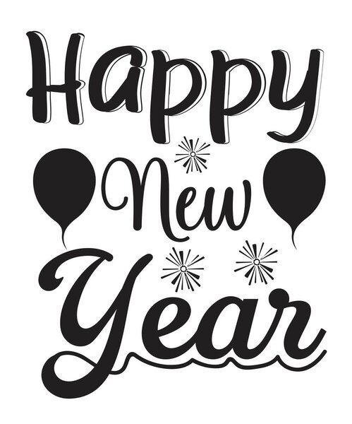 Happy new year SVG design vector