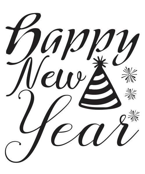 Happy new year SVG design vector