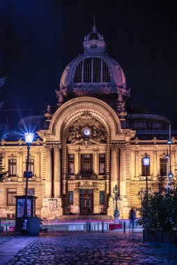  Romanya 'nın Bükreş kentinde yer alan ve Romanya Ulusal Tarih Müzesi' nin karşısındaki Calea Victoriei 'de yer alan MSK Sarayı, CEC Bank' ın genel merkezi konumunda bulunuyor. Mevduat ve Sevkiyat Sarayı