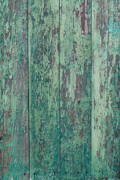 木质部 背景是旧的 蓝绿色 深绿色 垂直板 农村C — 图库照片