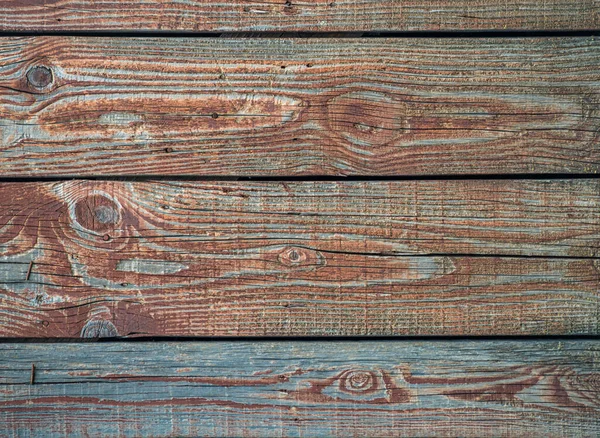 Rustic Brown Weathered Wood Зернові Дошки Фоні Синьо Зеленої Пофарбованої — стокове фото