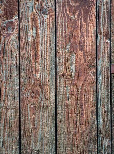 Rustic Brown Weathered Wood Grain Wood Planks Background Blue Green — 图库照片