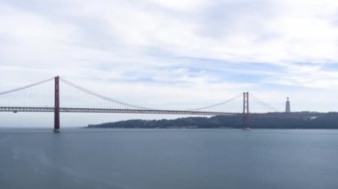 Lizbon, Portekiz, Timelapse - Lizbon 'daki Ponte 25 de Abril