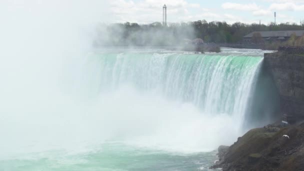Niagara Falls, Canada, Video - The falls during a cloudy day — 图库视频影像
