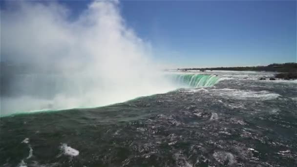 Niagara Falls, Canada, Video - The back of the Horseshoe Falls during a sunny day — Vídeo de stock