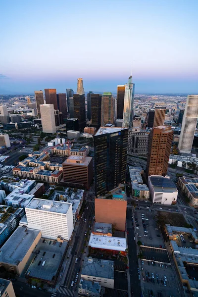 Die Innenstadt Von Los Angeles Kalifornien Und Der Stadtverkehr Der Stockbild