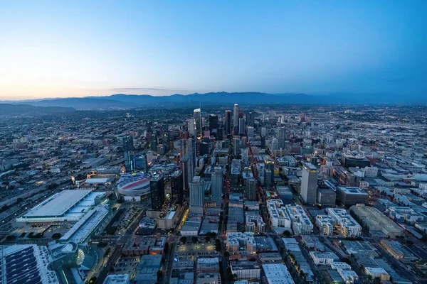 Die Innenstadt Von Los Angeles Kalifornien Usa Während Der Blauen — Stockfoto
