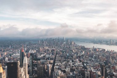 New York Şehri Şehir Merkezi Gündüz vakti Hudson Yard ile Skyline