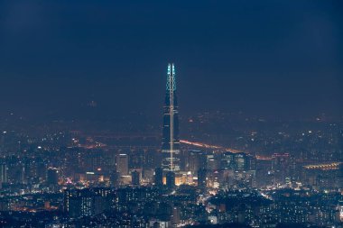 Güney Kore 'deki Seul şehrinin tepesinden.