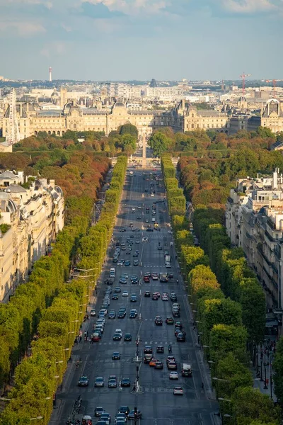 Close-up van de Champs-Elysees in Parijs Frankrijk — Stockfoto