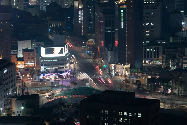 Trafiken i centrala Seoul Sydkorea — Stockfoto