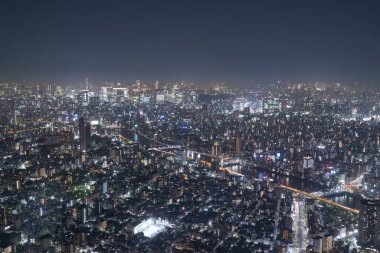 Tokyo sokaklarında geceleyin Japonya